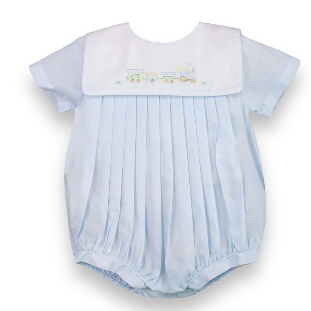 Petit 🎈 Ami Baby Boy Bubble Romper Hand Embroidered Heirloom Quality Size 9 mo